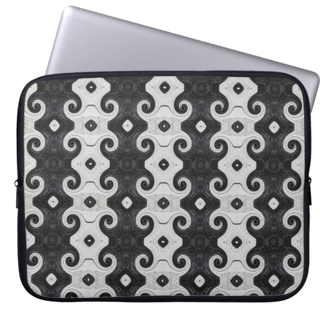 Abstracte Ruitenooggordelhoes voor diamant Laptop Sleeve (Voorkant)