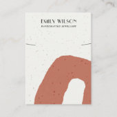 ABSTRACTE RUST CERAMISCHE KETTING BRACELET VISITEKAARTJE (Voorkant)