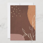 Abstracte Rust Fauna Leafy Foto bewaart datumkaart Bedankkaart (Achterkant)