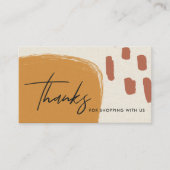 ABSTRACTE RUST ORANJE KRAFT SCANDI DANK U LOGO VISITEKAARTJE (Voorkant)