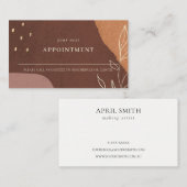 Abstracte Rust Oranje Leafy Foliage Benoeming Visitekaartje (Voorkant / Achterkant)