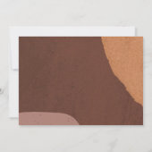 Abstracte Rust Oranje leve Fauna sparen de Datum K Bedankkaart (Achterkant)