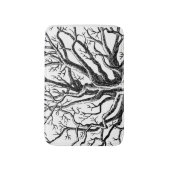 Abstracte Rustic Black & White Tree Branches Badmat (Voorkant Verticaal)