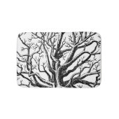 Abstracte Rustic Black & White Tree Branches Badmat (Voorkant)