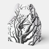 Abstracte Rustic Black & White Tree Branches Bedankdoosjes (Voorkant Zijde)