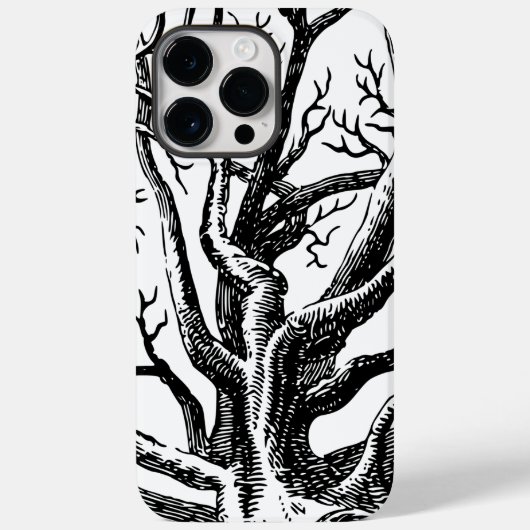 Abstracte Rustic Black & White Tree Branches Case-Mate iPhone Case (Achterkant)
