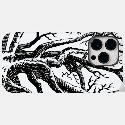 Abstracte Rustic Black & White Tree Branches Case-Mate iPhone Case (Achterkant (horizontaal))