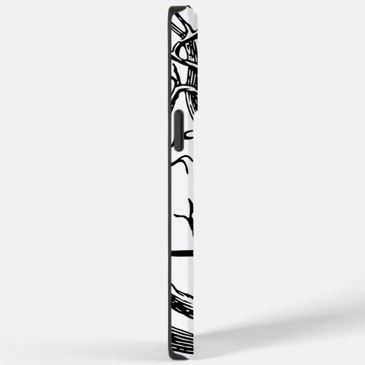 Abstracte Rustic Black & White Tree Branches Case-Mate iPhone Case (Achterkant / Rechts)