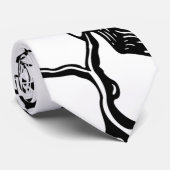 Abstracte Rustic Black & White Tree Branches Stropdas (Opgerold)