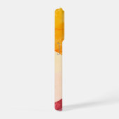 Abstracte Rustic Earthy Waterverf Monogram Naam iPhone Hoesje (Rechterkant)