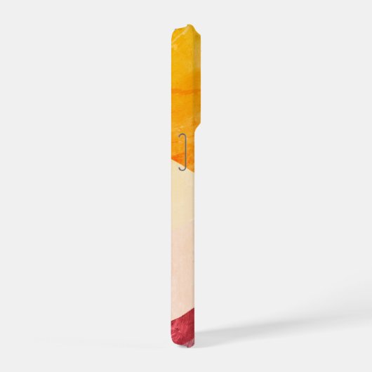 Abstracte Rustic Earthy Waterverf Monogram Naam iPhone Hoesje (Rechterkant)