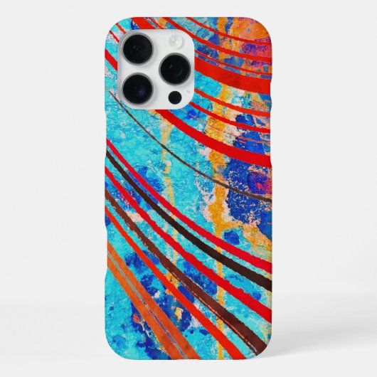 Abstracte Rustieke veelkleurige Curvy Stripes iPhone Hoesje (Achterkant)