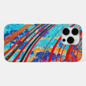 Abstracte Rustieke veelkleurige Curvy Stripes iPhone Hoesje (Achterkant horizontaal)