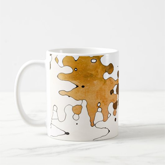 Abstracte Rustige kunst Koffiemok (Links)
