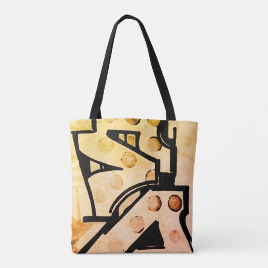 Abstracte Rustige kunst Tote Bag (Achterkant)