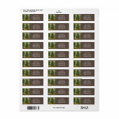 Abstracte Rustische Noordelijke Pijn Etiket (Full Sheet)