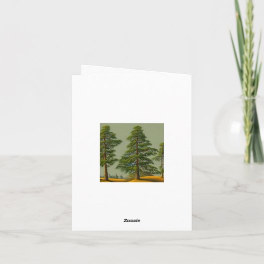 Abstracte Rustische Noordelijke Pijn Kaart (Achterkant)