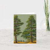 Abstracte Rustische Noordelijke Pijn Kaart (Voorkant)