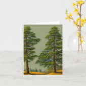 Abstracte Rustische Noordelijke Pijn Kaart (Gele Bloem)