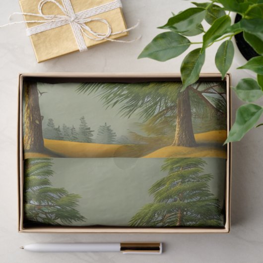 Abstracte Rustische Noordelijke Pijn Tissuepapier (Geschenk)