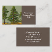 Abstracte Rustische Noordelijke Pijn Visitekaartje (Voorkant / Achterkant)