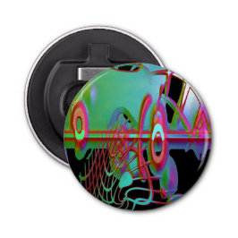 Abstracte Saamhorigheid Flesopener Button Flesopener