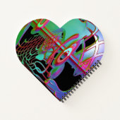 Abstracte saamhorigheid hartvormig Notitieboek (Achterkant)