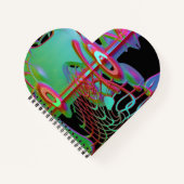 Abstracte saamhorigheid hartvormig Notitieboek (Voorkant)