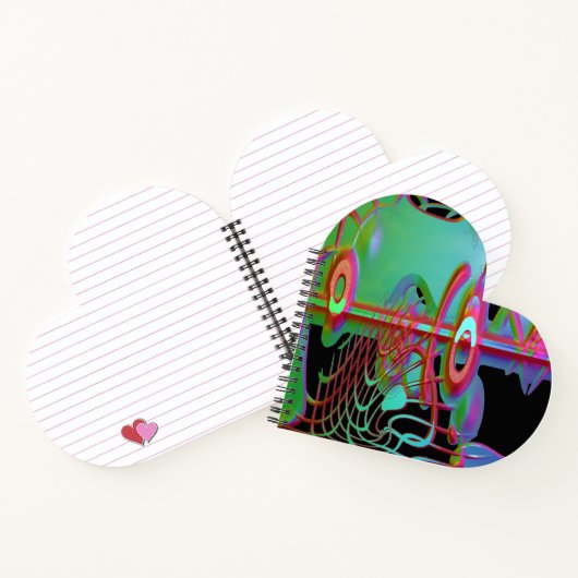Abstracte saamhorigheid hartvormig Notitieboek (Binnen)