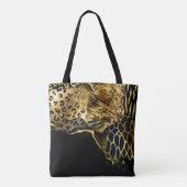 Abstracte safari Animal skin DIY naam Tote Bag (Achterkant)