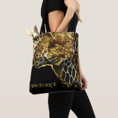 Abstracte safari Animal skin DIY naam Tote Bag (Dichtbij)