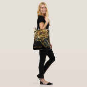 Abstracte safari Animal skin DIY naam Tote Bag (Op model)