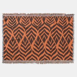 Abstracte Safari-wildlife oranje werpdeken Deken
