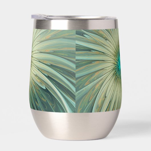 Abstracte Sage Green Fantasy Flower Fractal Art (Rechts)