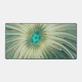 Abstracte Sage Green Fantasy Flower Fractal Art Bureaumat (Voorkant)