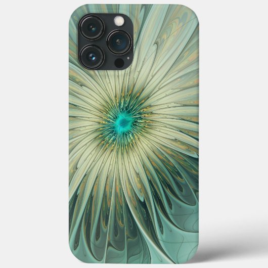 Abstracte Sage Green Fantasy Flower Fractal Art Case-Mate iPhone Case (Achterkant)