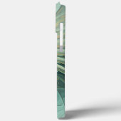 Abstracte Sage Green Fantasy Flower Fractal Art Case-Mate iPhone Case (Achterkant / Links)