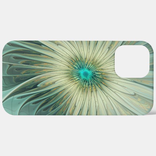 Abstracte Sage Green Fantasy Flower Fractal Art Case-Mate iPhone Case (Achterkant (horizontaal))