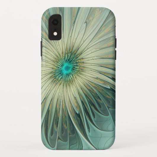 Abstracte Sage Green Fantasy Flower Fractal Art Case-Mate iPhone Case (Achterkant)