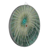 Abstracte Sage Green Fantasy Flower Fractal Art Dartbord (Voorkant Links)