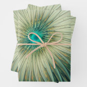 Abstracte Sage Green Fantasy Flower Fractal Art Inpakpapier Vel (In situ)