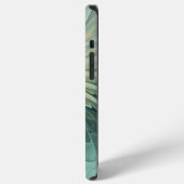 Abstracte Sage Green Fantasy Flower Fractal Art iPhone Hoesje (Linkerkant)