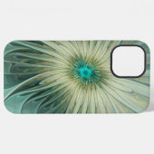 Abstracte Sage Green Fantasy Flower Fractal Art iPhone Hoesje (Achterkant horizontaal)