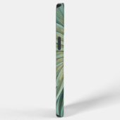 Abstracte Sage Green Fantasy Flower Fractal Art iPhone Hoesje (Rechterkant)