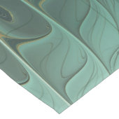 Abstracte Sage Green Fantasy Flower Fractal Art Korte Tafelloper (Hoek)