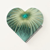 Abstracte Sage Green Fantasy Flower Fractal Art Notitieboek (Achterkant)