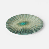 Abstracte Sage Green Fantasy Flower Fractal Art Papieren Bordje (Gekanteld)