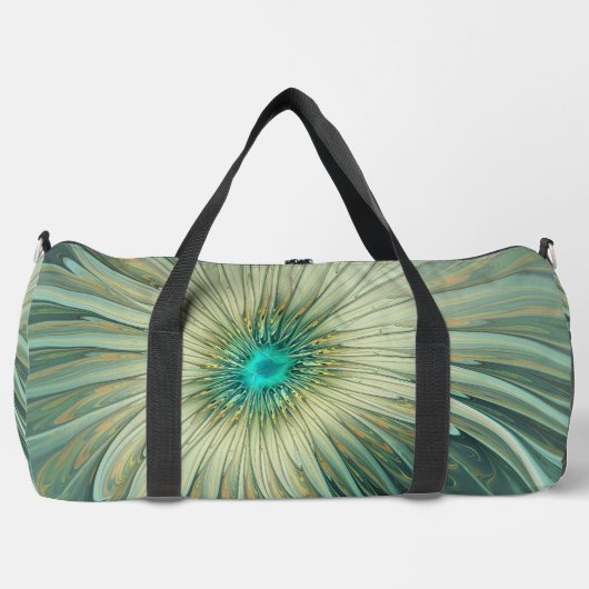 Abstracte Sage Green Fantasy Flower Fractal Art Plunjezak (Voorkant)