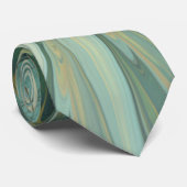 Abstracte Sage Green Fantasy Flower Fractal Art Stropdas (Opgerold)