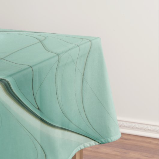 Abstracte Sage Green Fantasy Flower Fractal Art Tafelkleed (Voorbeeld)